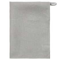 Набор из двух вафельных полотенец изо льна серого цвета из коллекции Essential, 50х70 см - Tkano