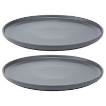 Набор из двух тарелок темно-серого цвета из коллекции Essential, 25 см - Tkano