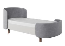 Кровать подростковая KIDI Soft размер М антивандальная ткань (серый) - Ellipse