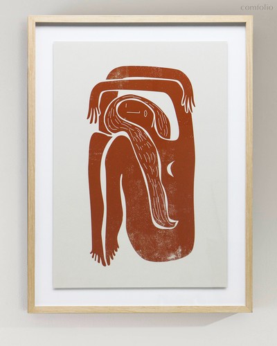 Интерьерный постер Moon River, цвет бежевый - Louvre Home