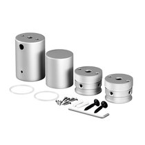 Набор для вертикального накладного монтажа круглого неона 360° D25 серебро - Maytoni