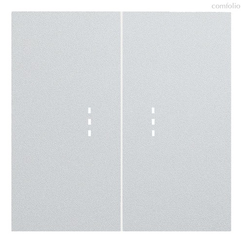 Клавиши двухклавишного выключателя с подсветкой 35612 SV, серебро - Rikett