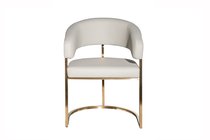 Стул экокожа св. серый/матовое золото 59,5x54x79см - Garda Decor
