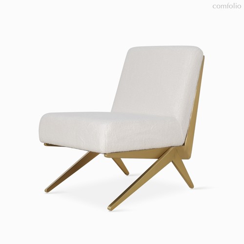 Кресло Otis, цвет белый/золотой - Cosmo