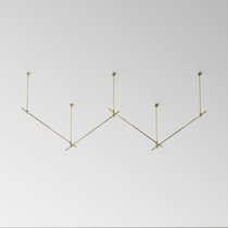 Готовая конструкция прямая 4м двухуровневая на жестких подвесах Long H804 мм без светильников и блока питания, латунь - Maytoni