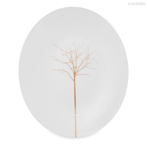 Блюдо овальное Dibbern Золотой лес 39 см, фарфор костяной - Dibbern