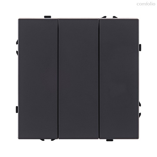 Трехклавишный выключатель 10А/250В Черный матовый Kollinger Eclipse EC-710BK - Kollinger