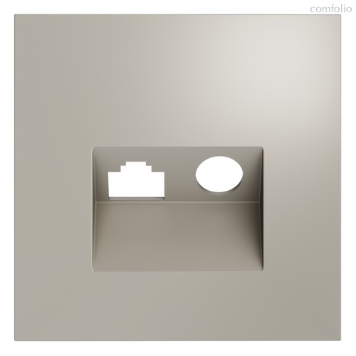 Накладка для розетки TV+RJ45 кат. 6, S70 кашемир - Voltum