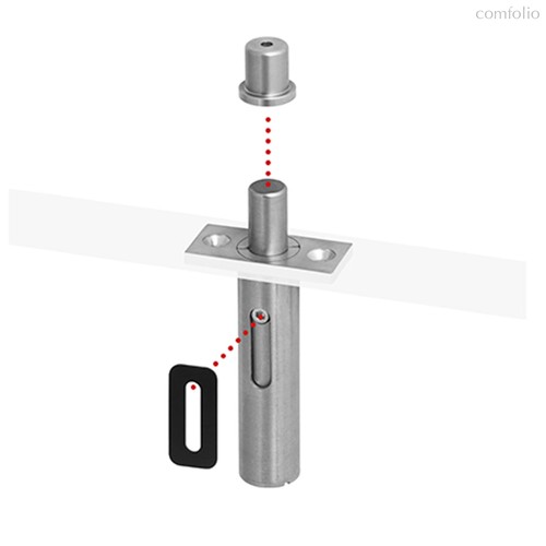 Петля Tupai 3184-16 Satin stainless steel - Tupai