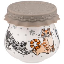 Баночка с Силиконовой Крышкой Озорные Коты 300М л