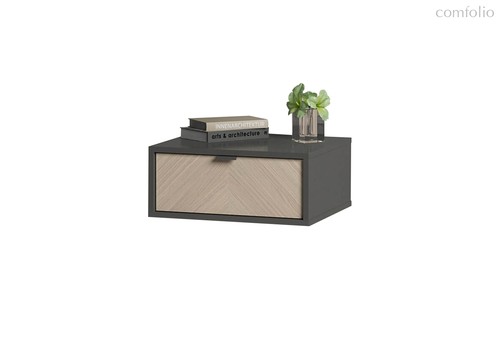 Тумба прикроватная Fjord 1 ящик подвесная (темно-серый) - Ellipse