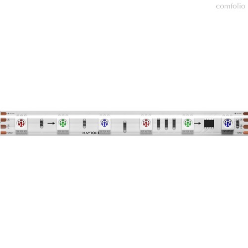 Светодиодная лента 24В 5050 14,4Вт/м 5м IP 65 Адресная (SPI) Цветная (RGB) 201247 - Maytoni