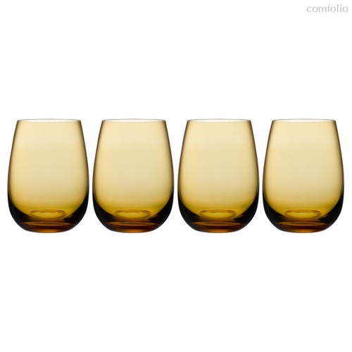 Набор стаканов для воды Nude Glass Цвет 440 мл, янтарь, 4 шт, хрусталь - Nude Glass
