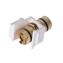 Вставка Keystone с аудиоразъемом Banana, черная маркировка 147404/2 WT, белый - Rikett