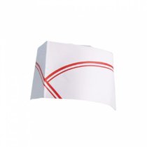 Пилотка поварская бумажная одноразовая белая с красной полосой 28 см, 100 шт/уп, Garcia - Garcia De Pou