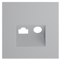 Накладка для розетки TV+RJ45 кат. 6, S70 серый - Voltum