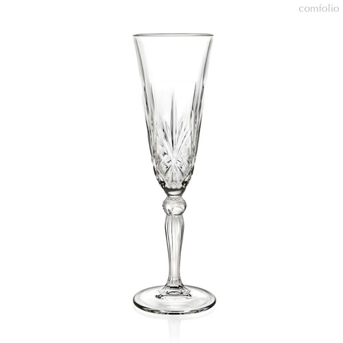 Бокал-флюте для шампанского 160 мл хр. стекло Style Melodia RCR Cristalleria 6 шт. - RCR Cristalleria Italiana