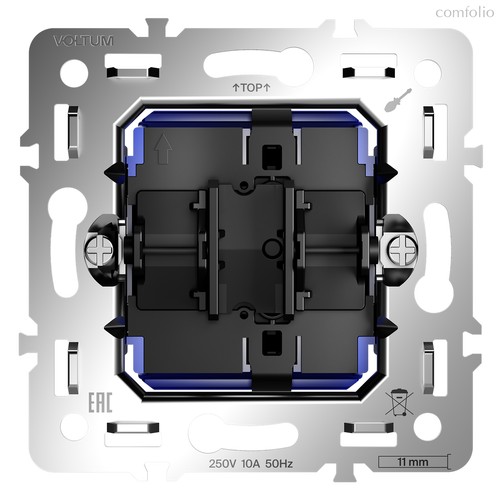 Механизм выключателя одноклавишного 10А, S70 - Voltum