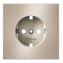 Накладка для розетки с заземлением, S70 Metal платина - Voltum