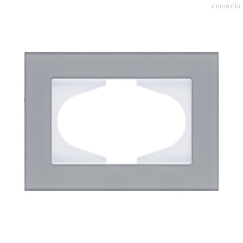 Рамка для двойной розетки, стекло серый Kollinger Reflex MG RM120GY - Kollinger