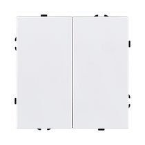 Выключатель 2-клавишный 10А/250В, белый матовый Kollinger Eclipse EC-004WH - Kollinger