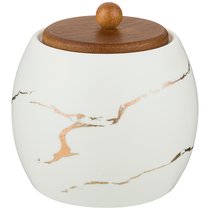 Сахарница Коллекция Золотой Мрамор Цвет: White 9,5x10,2 см