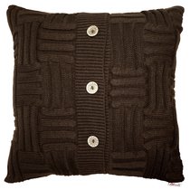 Вязаный чехол для подушки "Шоколад", 45х45 см, 02-V309/1, цвет коричневый, 45x45 - Altali