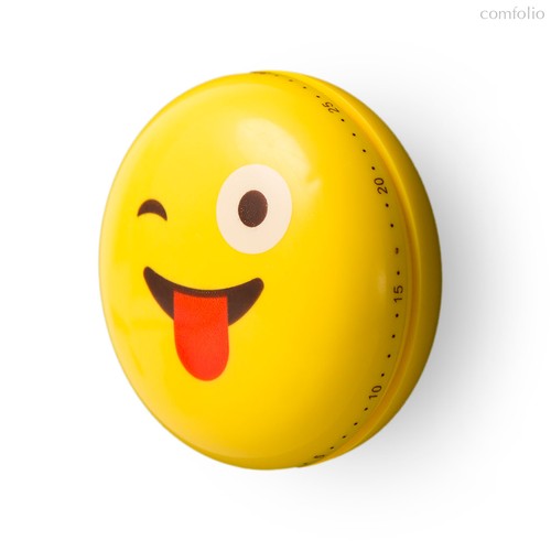 Таймер механический Emoji Tongue, цвет желтый - Balvi