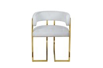 Стул велюр светло-серый/золото 60x55x73см - Garda Decor