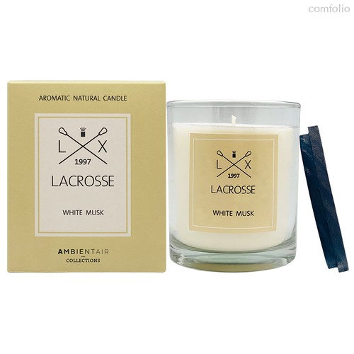 Свеча ароматическая Lacrosse, White Musk, 60 ч - Ambientair