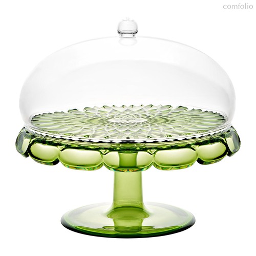 Блюдо для торта с крышкой Vanity, ?30 см, зеленое - Guzzini