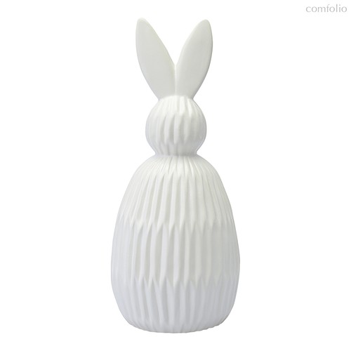 Декор из фарфора белого цвета Trendy Bunny из коллекции Essential, 12,5х12,5x30,5 см - Tkano