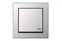 Розетки и выключатели: Розетка с крышкой, мембраной, с з/к 16А 250В IP44, алюминий, Classic - Kanlux