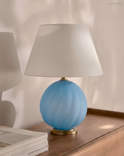 Голубая настольная лампа Таллис, цвет голубой - Louvre Home
