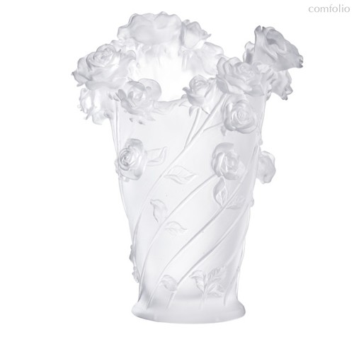 Ваза настольная Decor de table Роза 35 см, хрустальное тесто, белая, п/к - Decor De Table