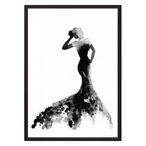 Черное платье Акварель 2, 40x60 см - Dom Korleone