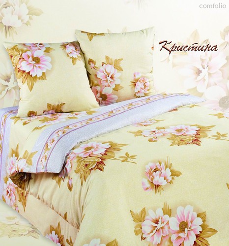 Комплект постельного белья ПА-3-Кристина Евро Поплин с наволочками 70х70х2шт. - АльВиТек