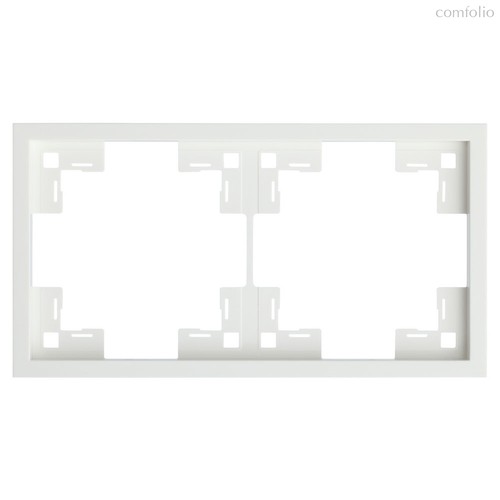 Рамка двухместная 35820 MW, белый сатин, 2 поста - Rikett