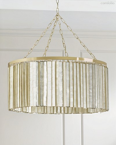 Люстра с подвесами из перламутра Фресно, цвет золотой - Louvre Home