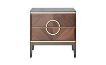 Тумба прикроватная шпон 2 ящика 60x60x40см - Garda Decor
