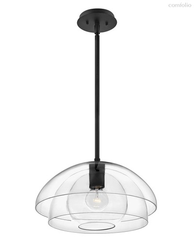 Чёрный подвесной светильник Хатфилд, цвет черный - Louvre Home