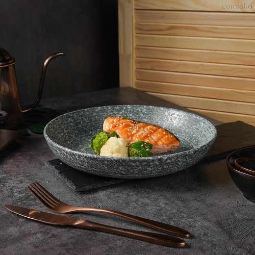 Салатник 1300 мл d 26,8 см h4,6 см глазурь Glossy Stone Untouched Taiga P.L. Proff Cuisine - P.L. Proff Cuisine