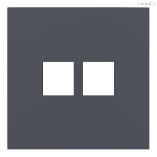 Лицевая панель для двойной информационной розетки 35442 BT, базальт - Rikett