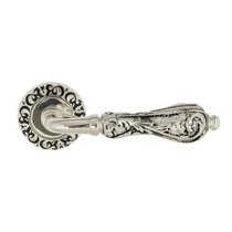 Дверная ручка Venezia Monte Cristo D4 натуральное серебро + черный - Venezia Collezione