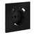 Накладка для розетки с заземлением и защитными шторками, с USB A+A, S70 черный матовый - Voltum