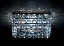Donolux Светильник встраиваемый декор. золото crystal, D 75х75 H 65 мм, галог. лампа MR16 GU5,3.max - Donolux