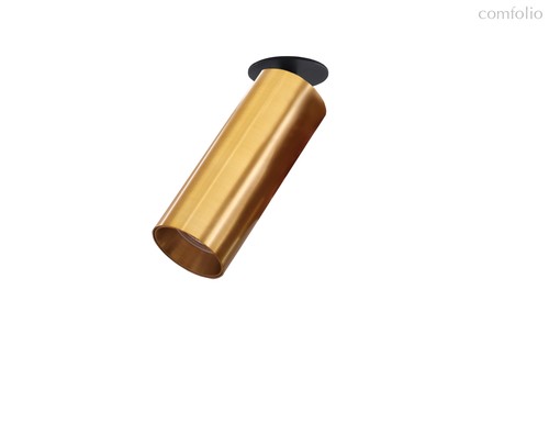 LED Rollo светильник встраиваемый, GU10, D57хH185мм, IP20, черный-латунь, без лампы - Donolux