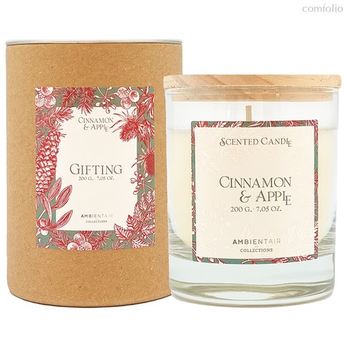 Свеча ароматическая Gifting, Cinnamon&Apple, 40 ч - Ambientair