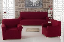 Набор чехлов для дивана "KARNA" MILANO 3+1+1, цвет бордовый - Bilge Tekstil