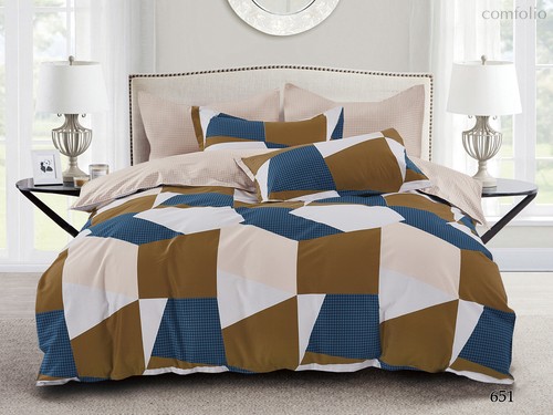 Комплект постельного белья CA-7-651 Дуэт Сатин печатный с наволочками 70х70х2шт.+ 50х70х2шт. - АльВиТек